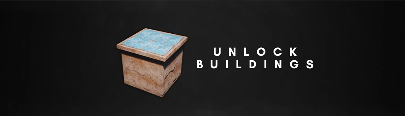 Unlock All Building Pieces mod cover