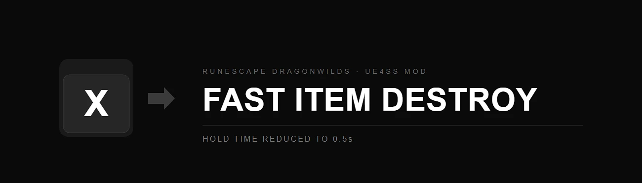 Fast Item Destroy mod cover