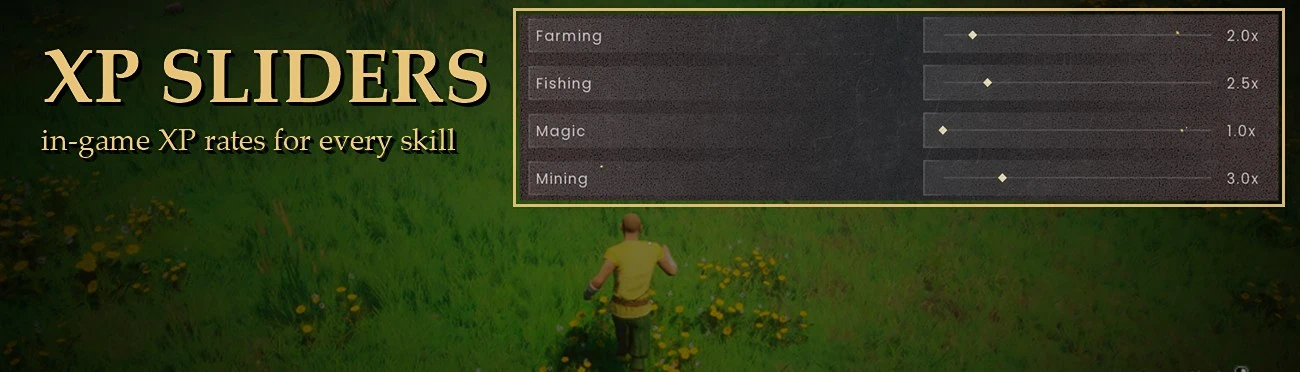 XP Sliders - In-Game XP Rates for Every Skill mod cover