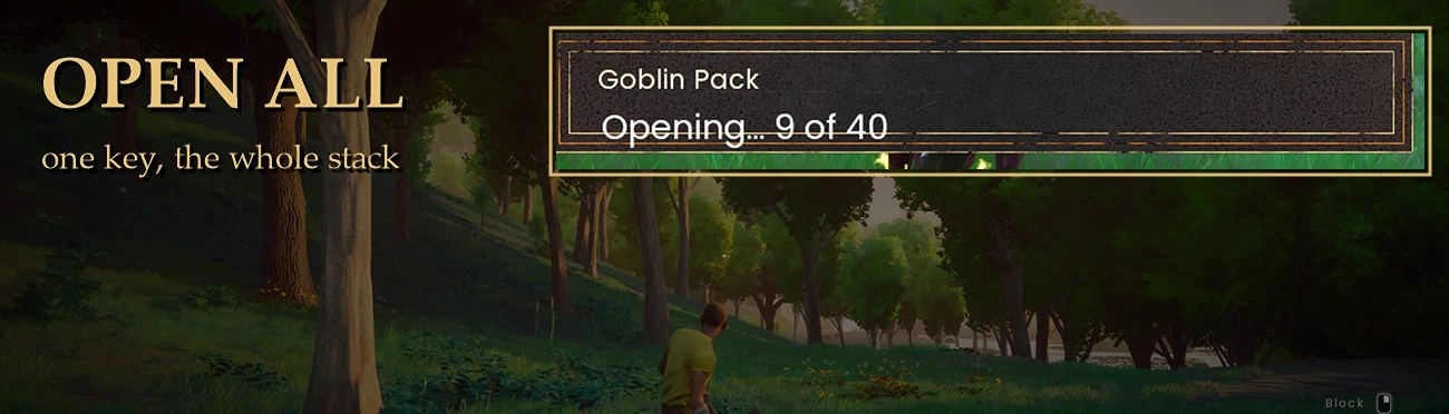Open All - Open a Whole Stack of Packs mod cover