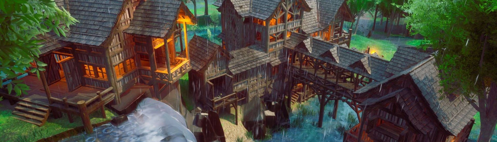 House by Waterfall (My Build Save) mod cover